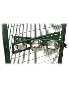 ROTARY 3-BOWL FEEDING STATION, POWDER COATED